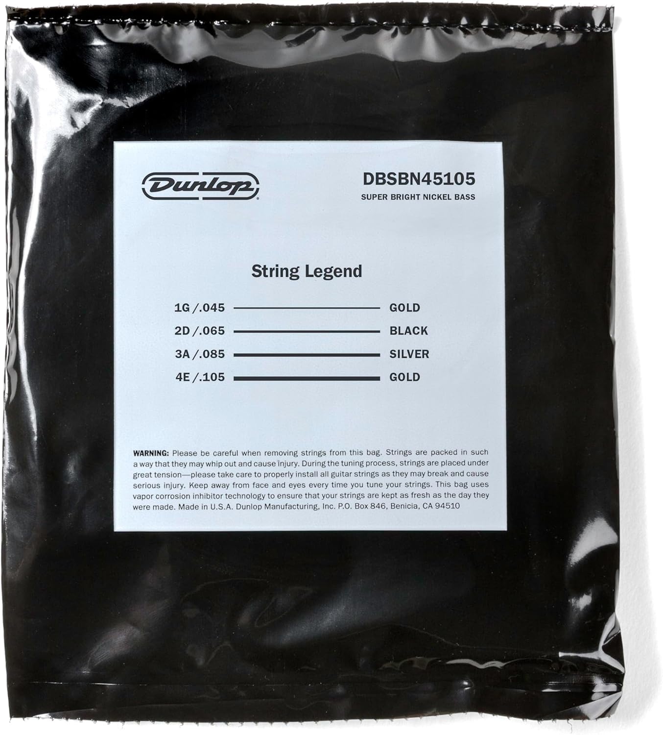 Amazon.com: Dunlop DBSBN45105 Super Bright Bass Strings, Nickel